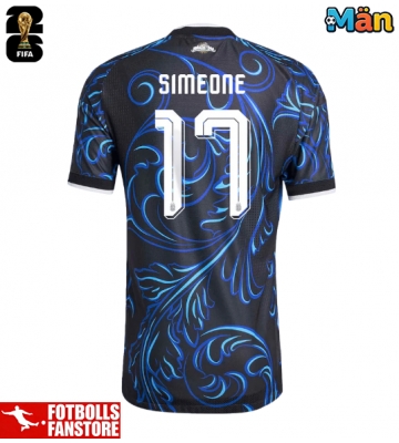 Argentina Giuliano Simeone #17 Bortatröja VM 2026 Kortärmad